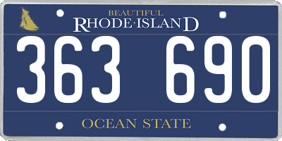 RI license plate 363690