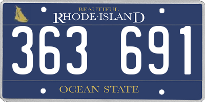RI license plate 363691