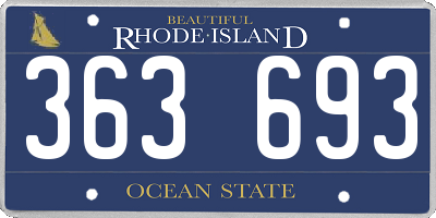 RI license plate 363693