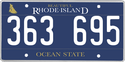 RI license plate 363695