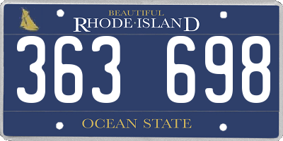 RI license plate 363698