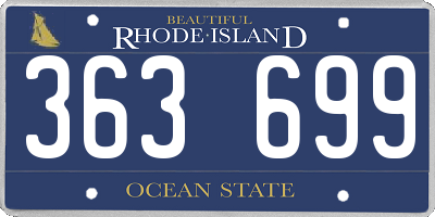 RI license plate 363699