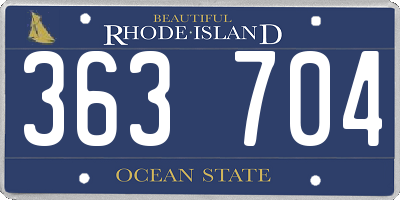 RI license plate 363704