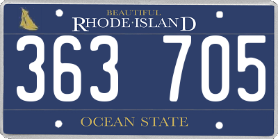 RI license plate 363705