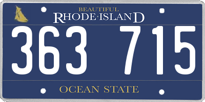 RI license plate 363715