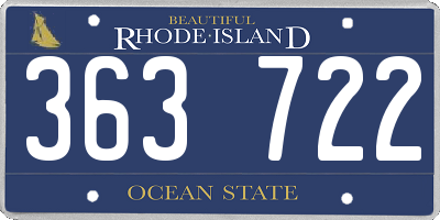 RI license plate 363722