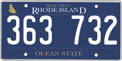 RI license plate 363732