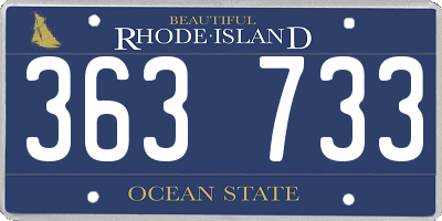 RI license plate 363733