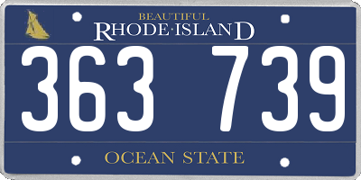 RI license plate 363739