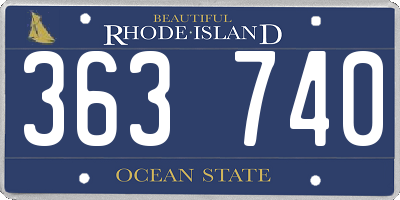 RI license plate 363740