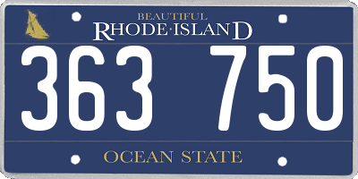 RI license plate 363750