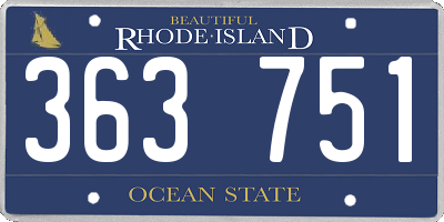 RI license plate 363751