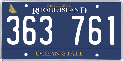 RI license plate 363761