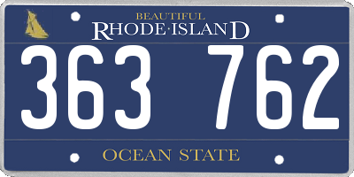 RI license plate 363762
