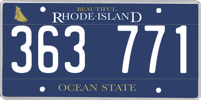RI license plate 363771