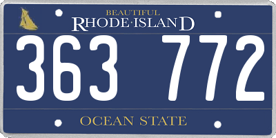 RI license plate 363772