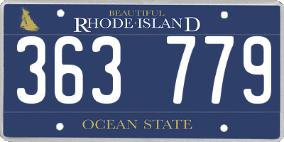 RI license plate 363779