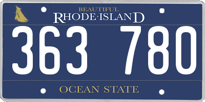 RI license plate 363780