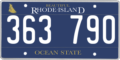 RI license plate 363790