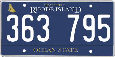 RI license plate 363795
