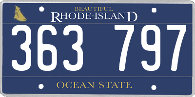 RI license plate 363797