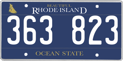 RI license plate 363823