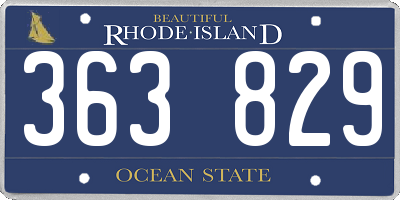 RI license plate 363829