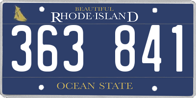 RI license plate 363841
