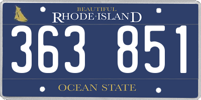 RI license plate 363851