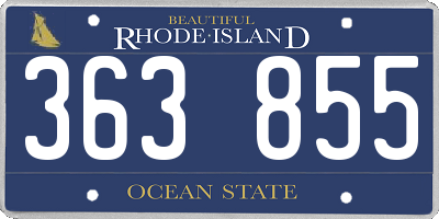 RI license plate 363855