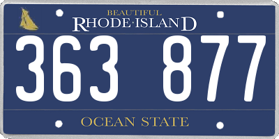 RI license plate 363877
