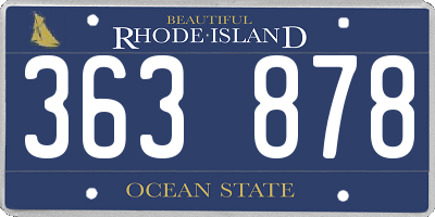 RI license plate 363878