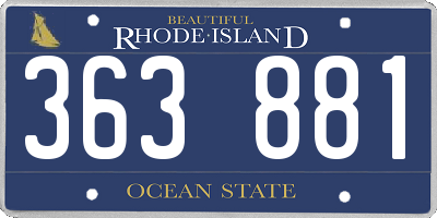 RI license plate 363881
