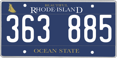 RI license plate 363885