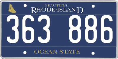 RI license plate 363886
