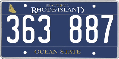 RI license plate 363887