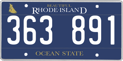 RI license plate 363891