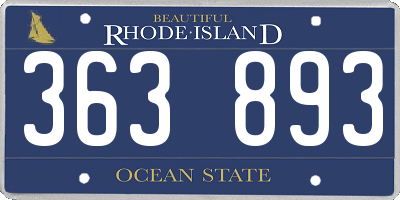 RI license plate 363893