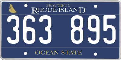 RI license plate 363895
