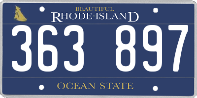 RI license plate 363897