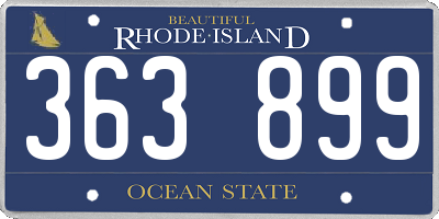 RI license plate 363899