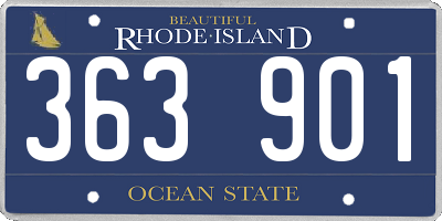 RI license plate 363901