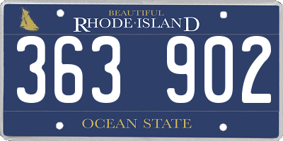 RI license plate 363902