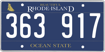 RI license plate 363917