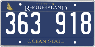 RI license plate 363918
