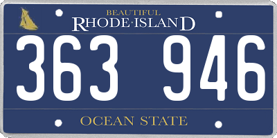 RI license plate 363946