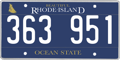 RI license plate 363951