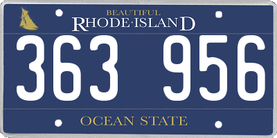 RI license plate 363956