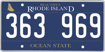 RI license plate 363969