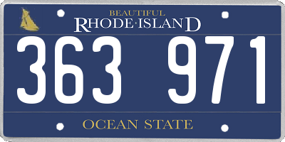 RI license plate 363971
